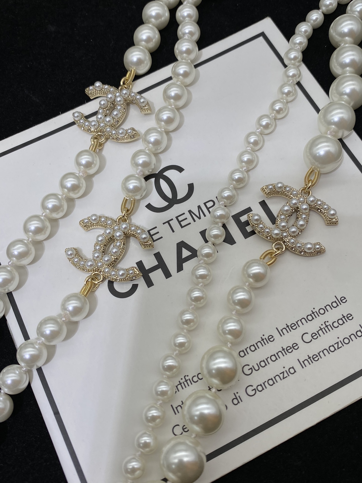 [TOP] CHANEL Layering Pearl Necklace
