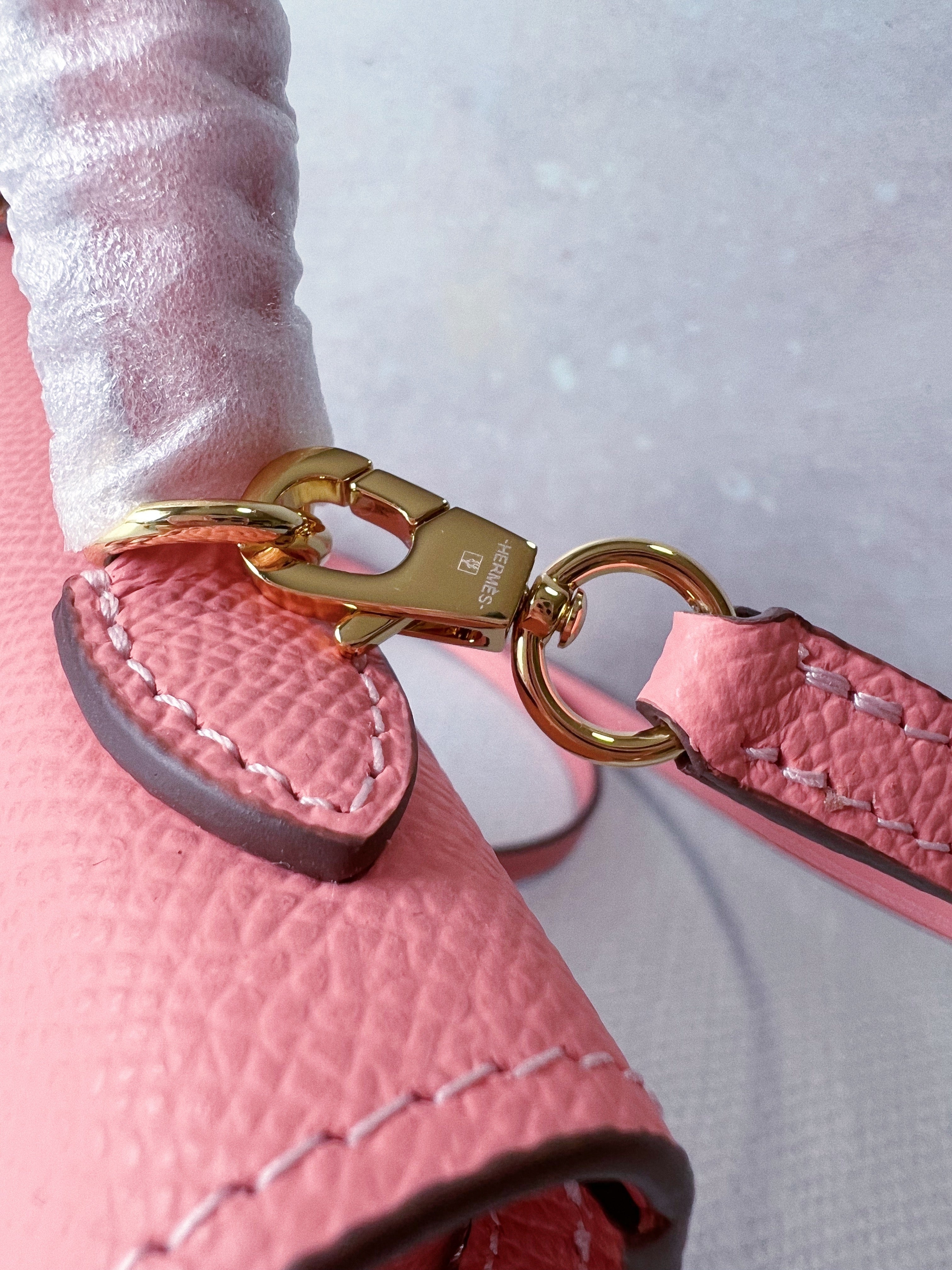 [TOP] HERMES Mini Kelly II Epsom Leather 19cm - Hot Pink