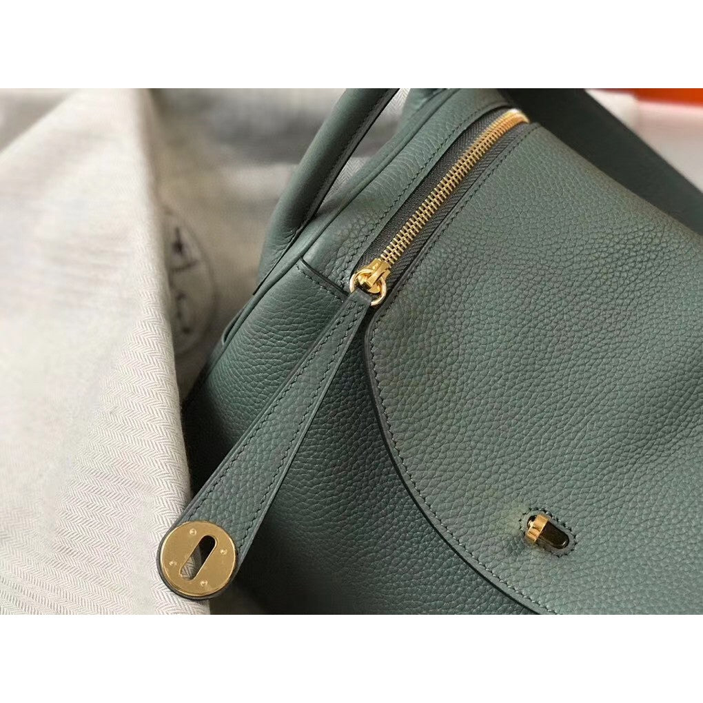 [TOP] HERMES Lindy 26cm - Dark Green