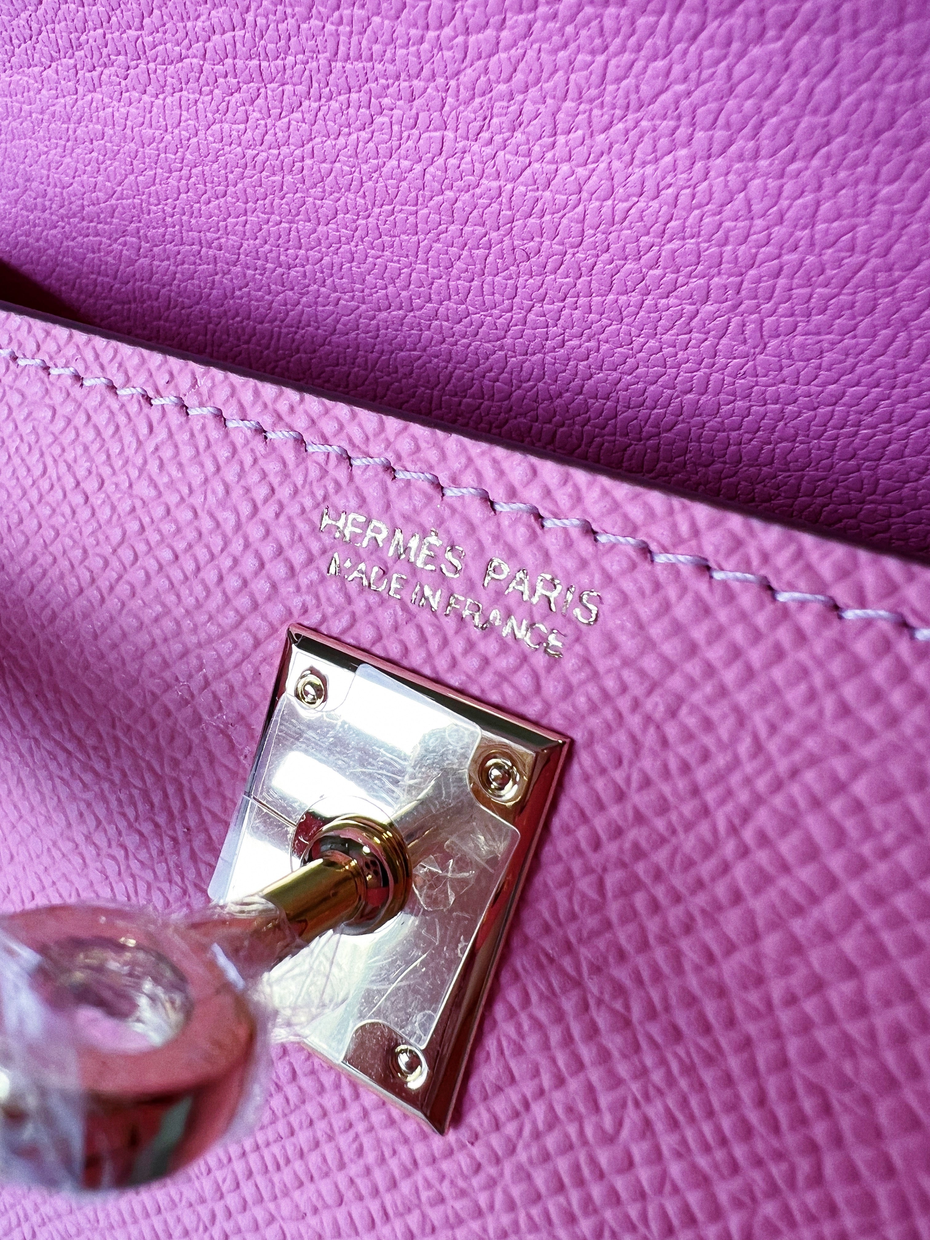 [TOP] HERMES Mini Kelly II Epsom Leather 19cm - Hot Pink