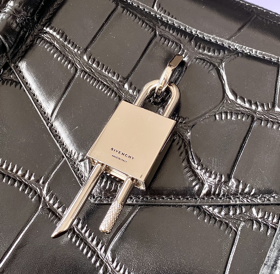 [TOP] GIVENCHY Antigona Lock Leather Handbag 44*34*7 - Black