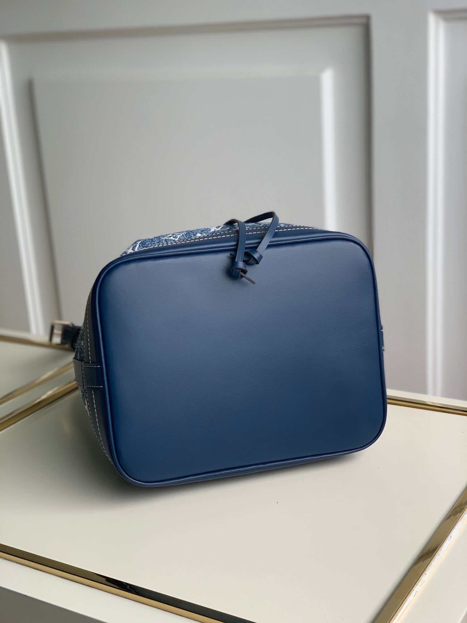 [TOP] Louis Vuitton LV Noe Monogram Denim Bag 25×28.5×20cm - Blue