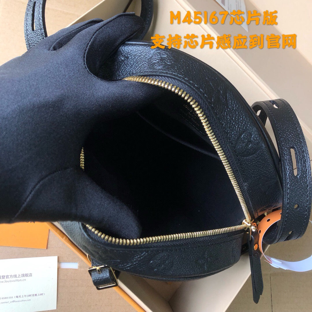 [TOP] Louis Vuitton LV Empreinte Boite Chapeau Souple Bag 20 x 22.5 x 8 cm- Black