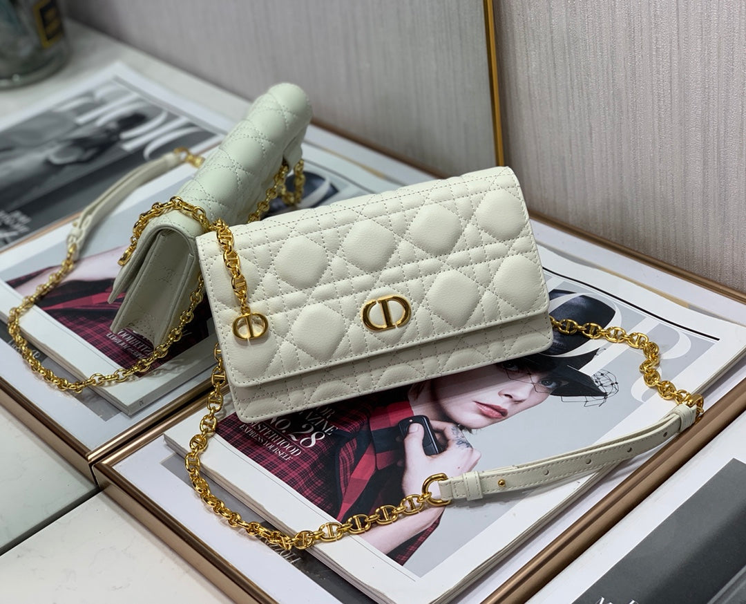 [TOP] Christian Dior Caro Woc Belt Bag - White