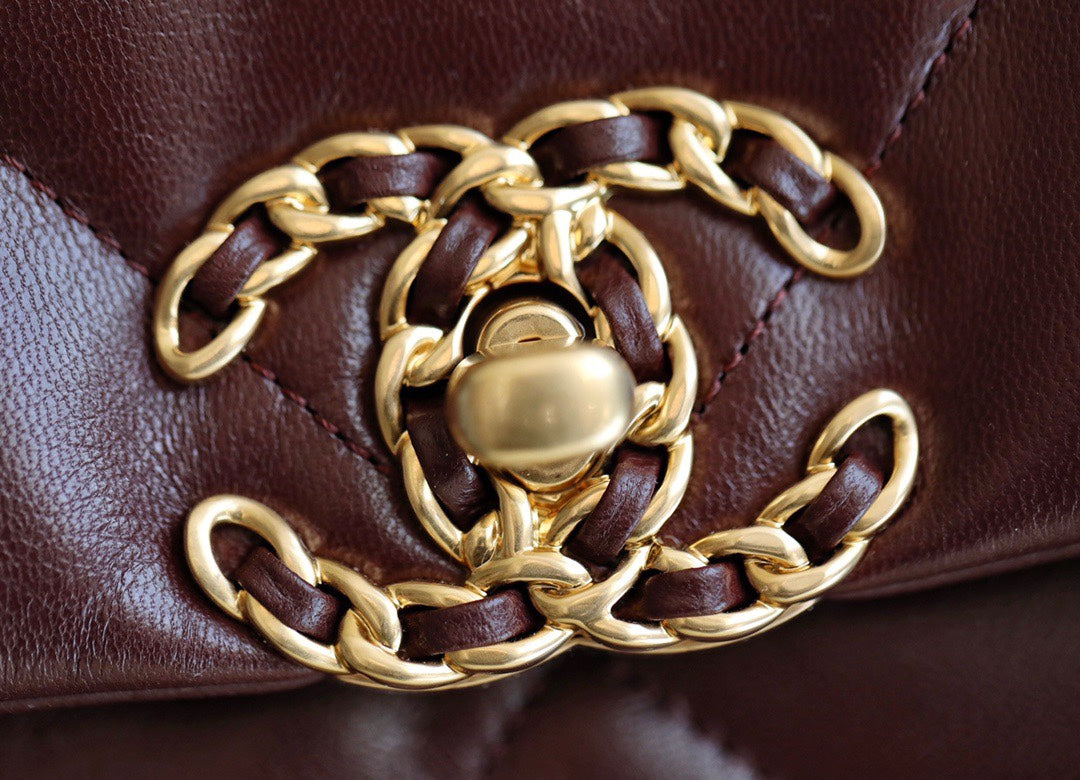 [TOP] CHANEL 19 Bag Medium 30cm - Burgundy