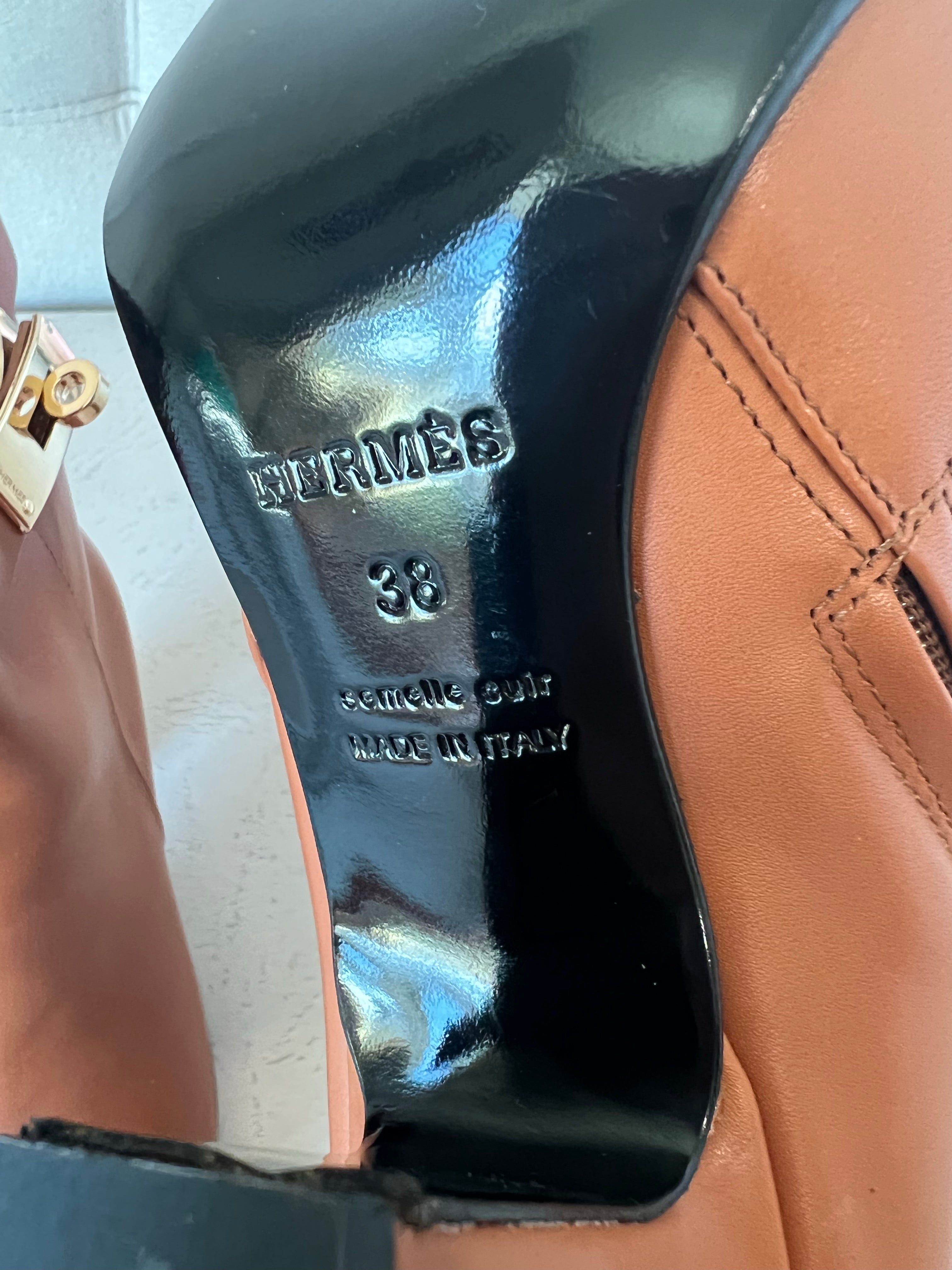 [TOP] HERMES Joueuse Ankle Boots - Brown