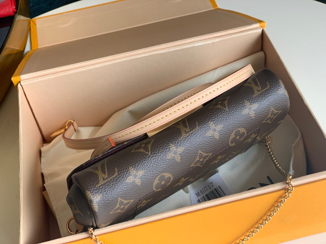 [TOP] Louis Vuitton LV Favorite Monogram PM 21x12.5x4.5cm-Brown