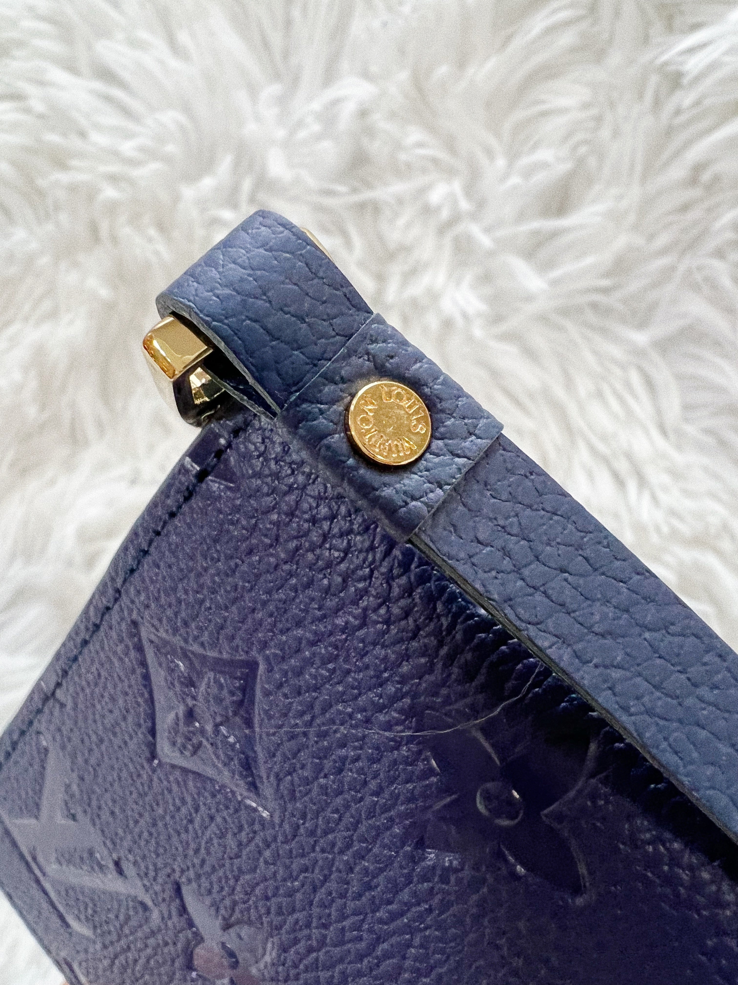 [TOP] Louis Vuitton LV LV Zippy Empreinte Wallet - Navy Blue