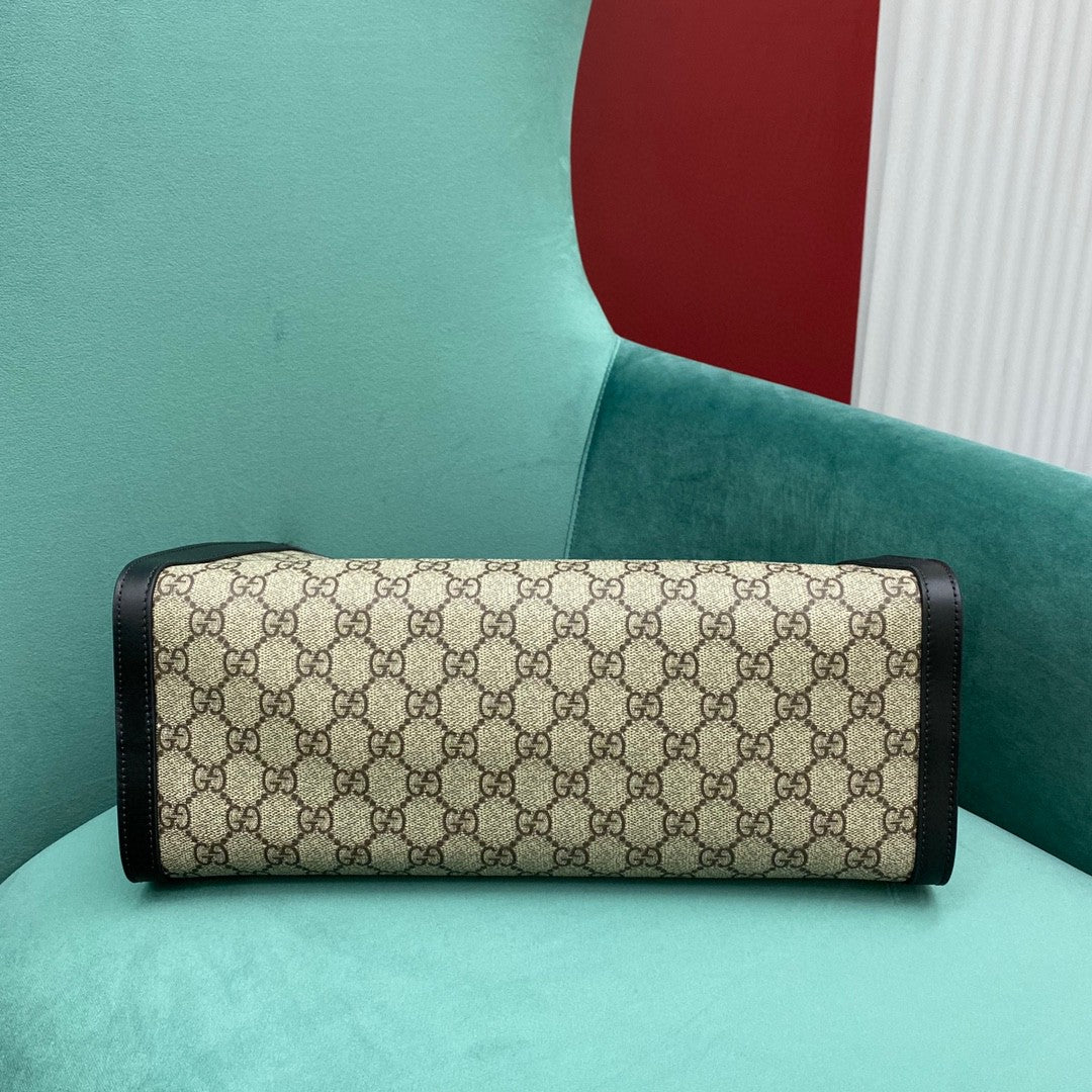 [TOP] GUCCI G*G Padlock Chain Small Tote - Black