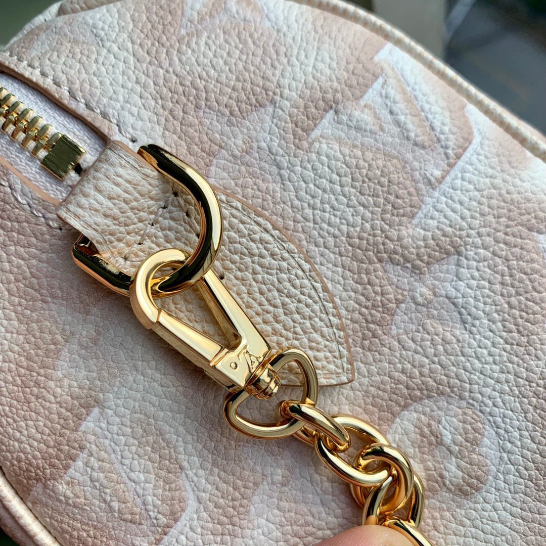 [TOP] Louis Vuitton LV  Speedy 20 Empreinte Stardust 20x13.5x12cm - Beige Clair