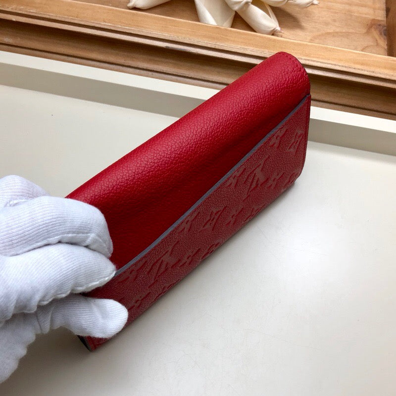[TOP] Louis Vuitton LV  Sarah Empreinte Wallet - Red