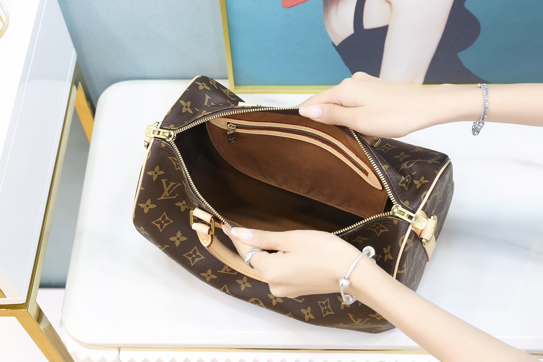 [TOP] Louis Vuitton LV  Speedy 30 Bag 30x21x17cm-Brown