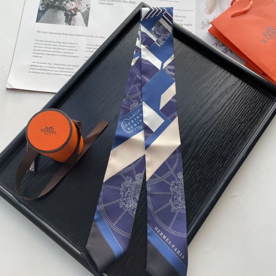 [TOP] HERMES Twilly Springs Springs Twilly 86 x 5 cm - Four Colours