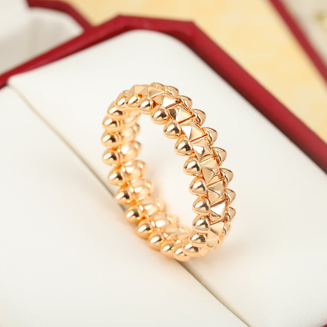 [TOP] Cartier Spike Class Ring - Rose Gold