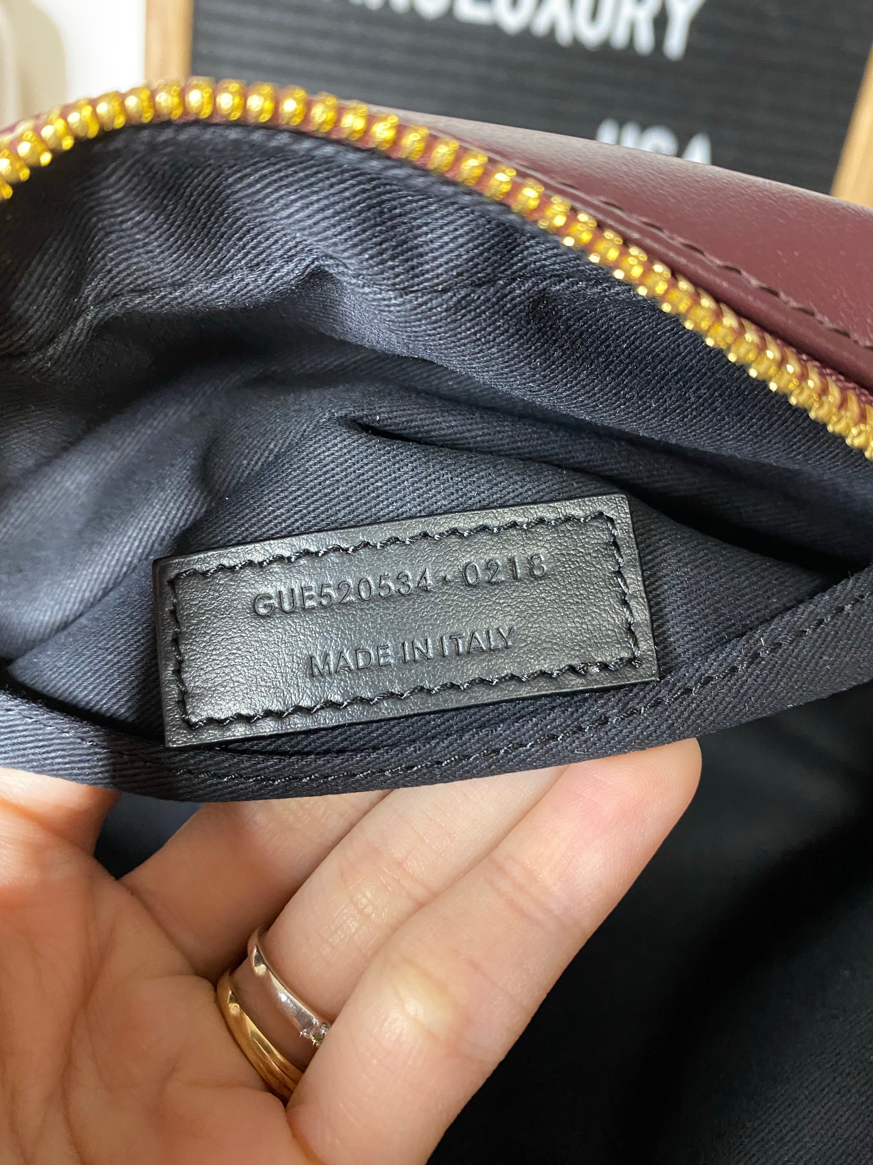 [TOP] Yves Saint Laurent YSL Loulou Camera Bag - Burgundy