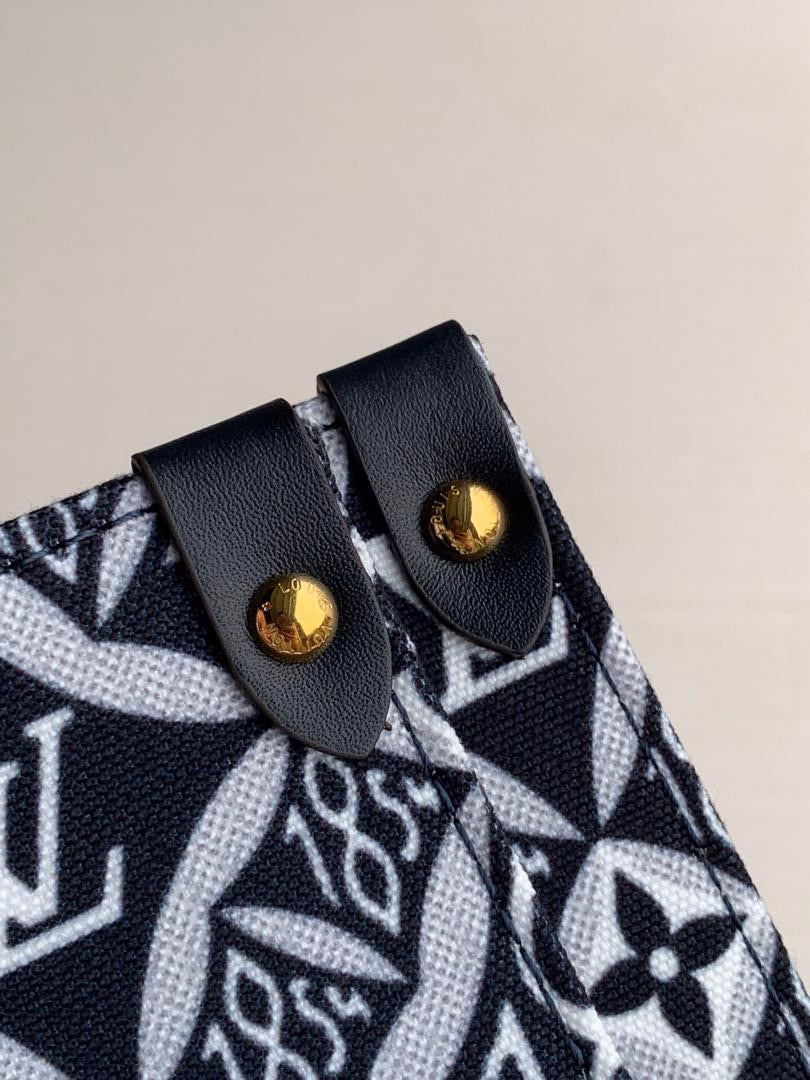 [TOP] Louis Vuitton LV 1854 Jacquard On The Go GM  41x34x19cm-Dark Blue