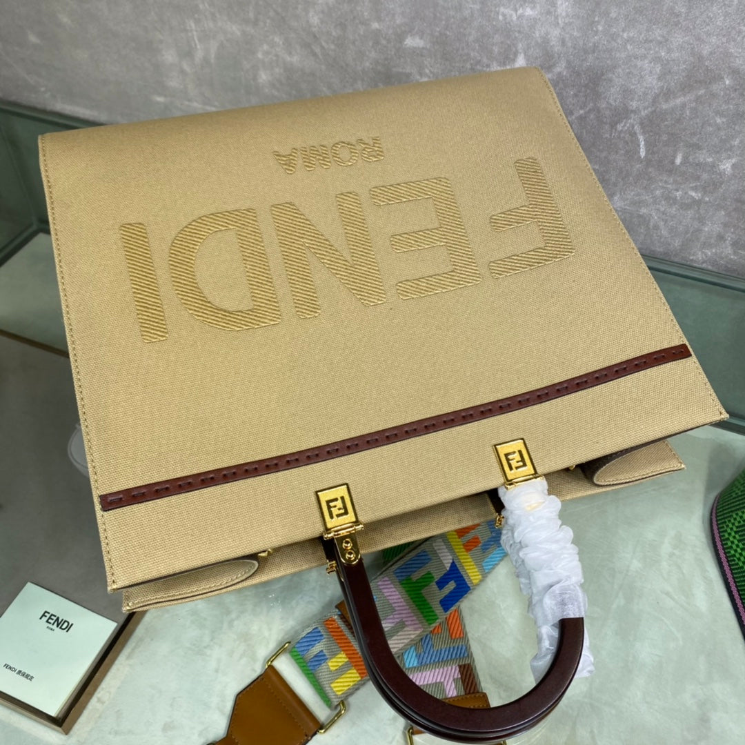[TOP] FENDI Sunshine Canvas Bag