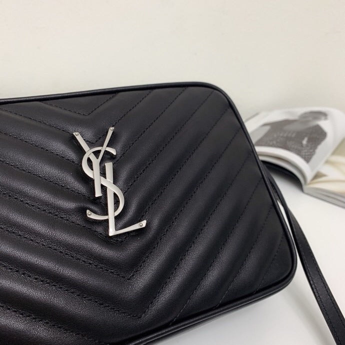 [TOP] Yves Saint Laurent YSL YSL LouLou Camera Bag - Black w SHW