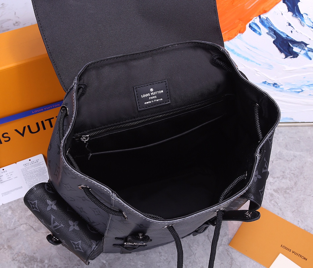 [TOP] Louis Vuitton LV Christopher Backpack-Monogram Eclipse Reverse 41x48x13CM