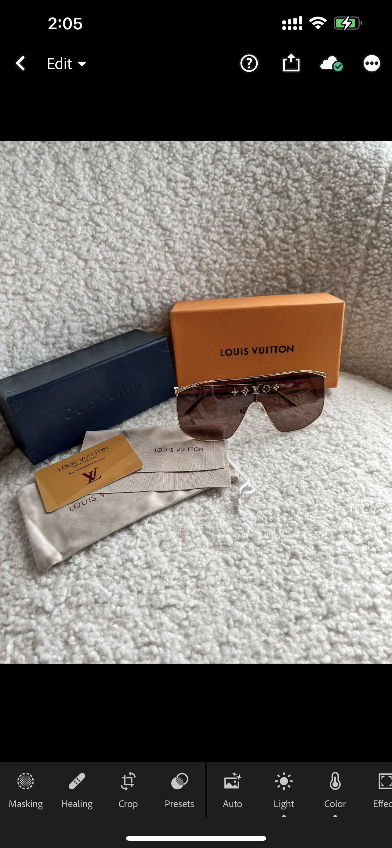 [TOP] Louis Vuitton LV L*V Golden Mask Sunglasses Gold Metal