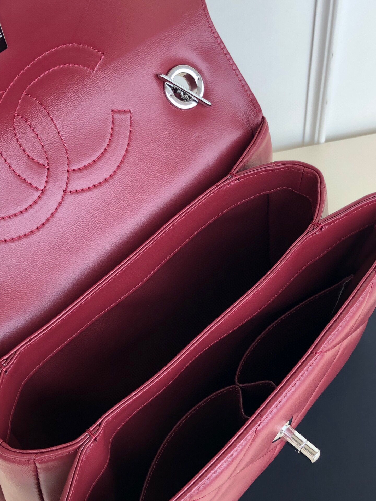 [TOP] CHANEL CoCo Handle Bag Trendy Quilted Small 20cm - Bordeux & SHW