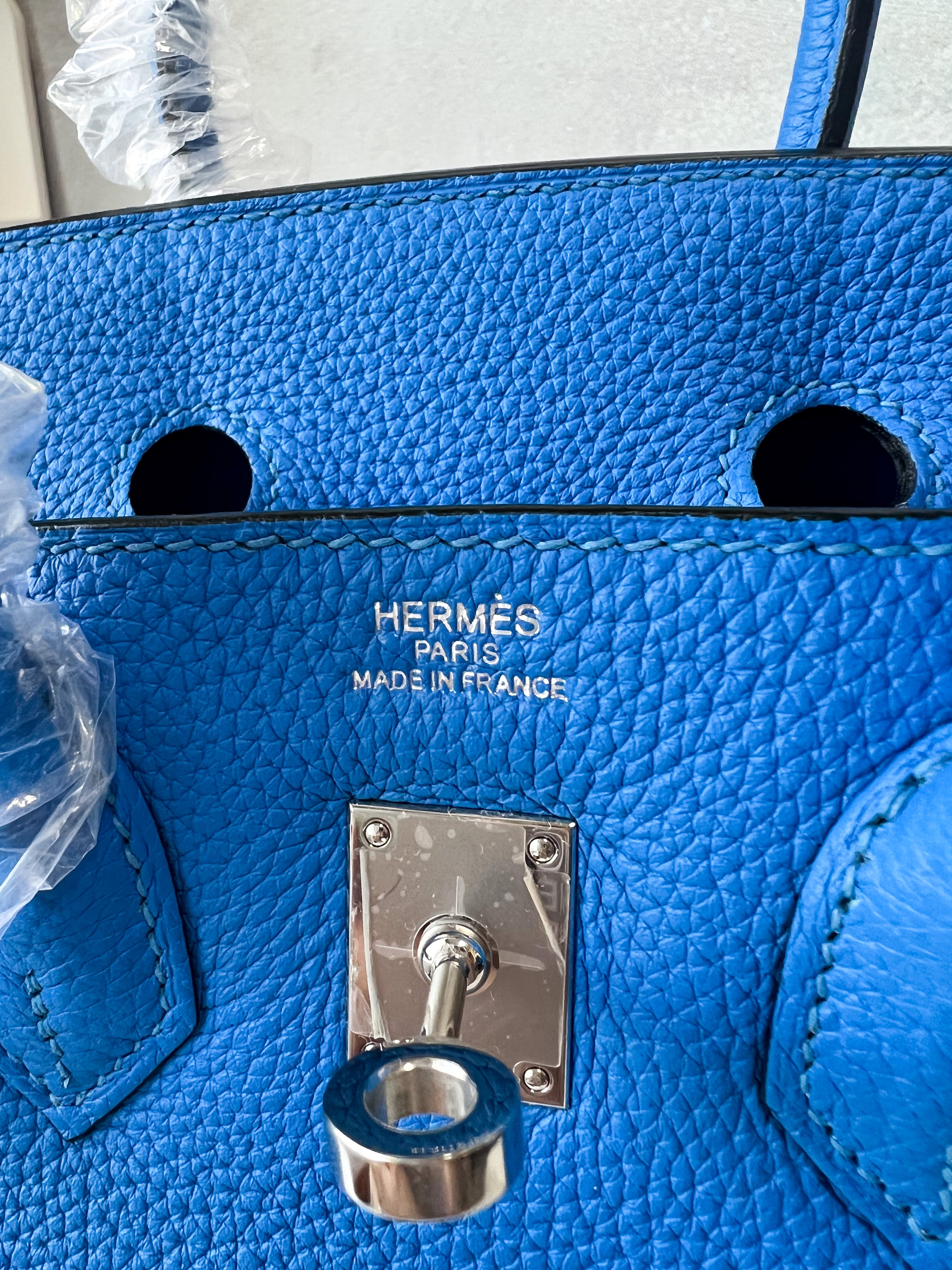 [TOP] HERMES Birkin Togo Leather 25cm - Blue & PHW