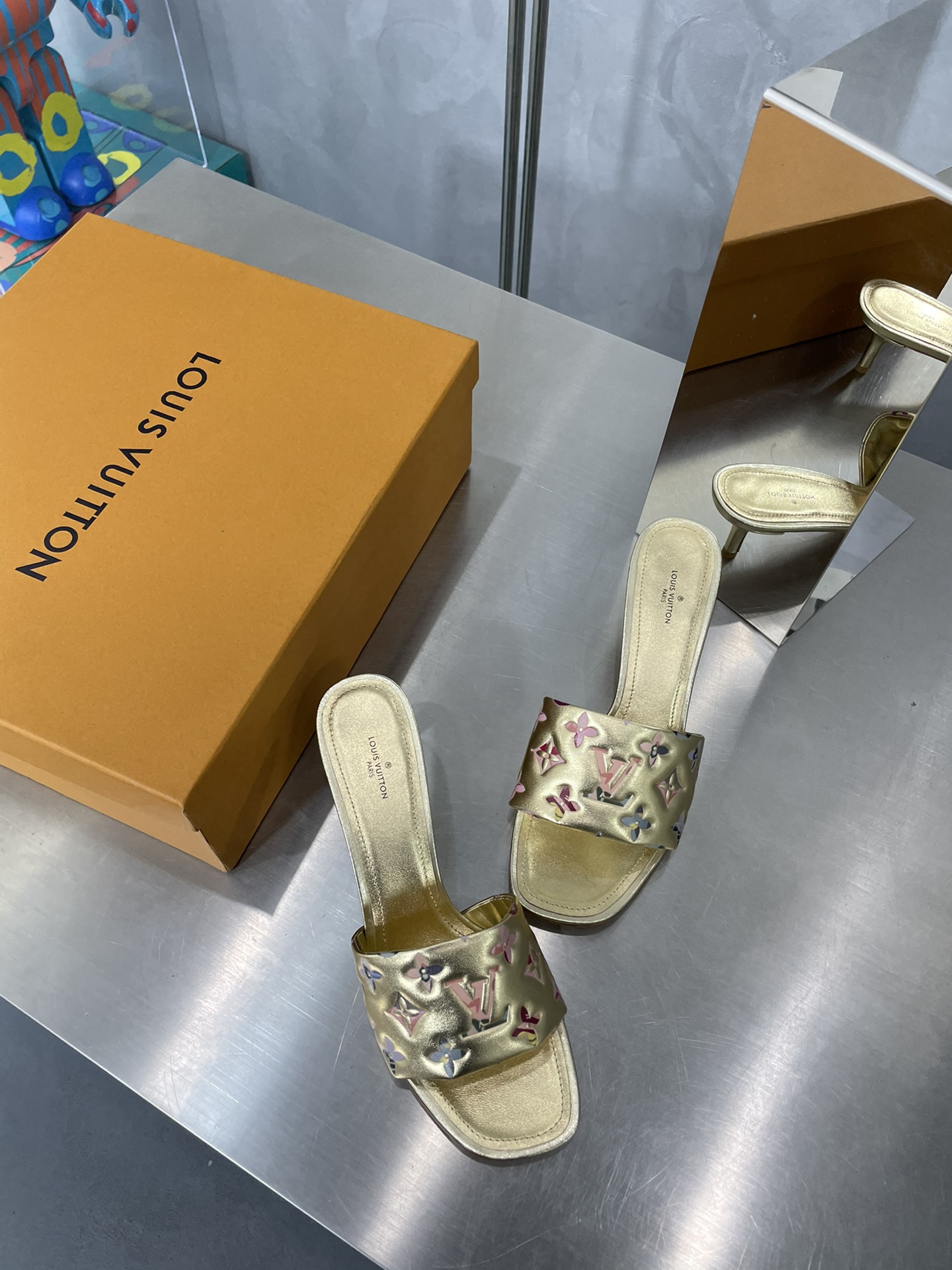 [TOP] Louis Vuitton LV Monogram High Heels - 4 Color