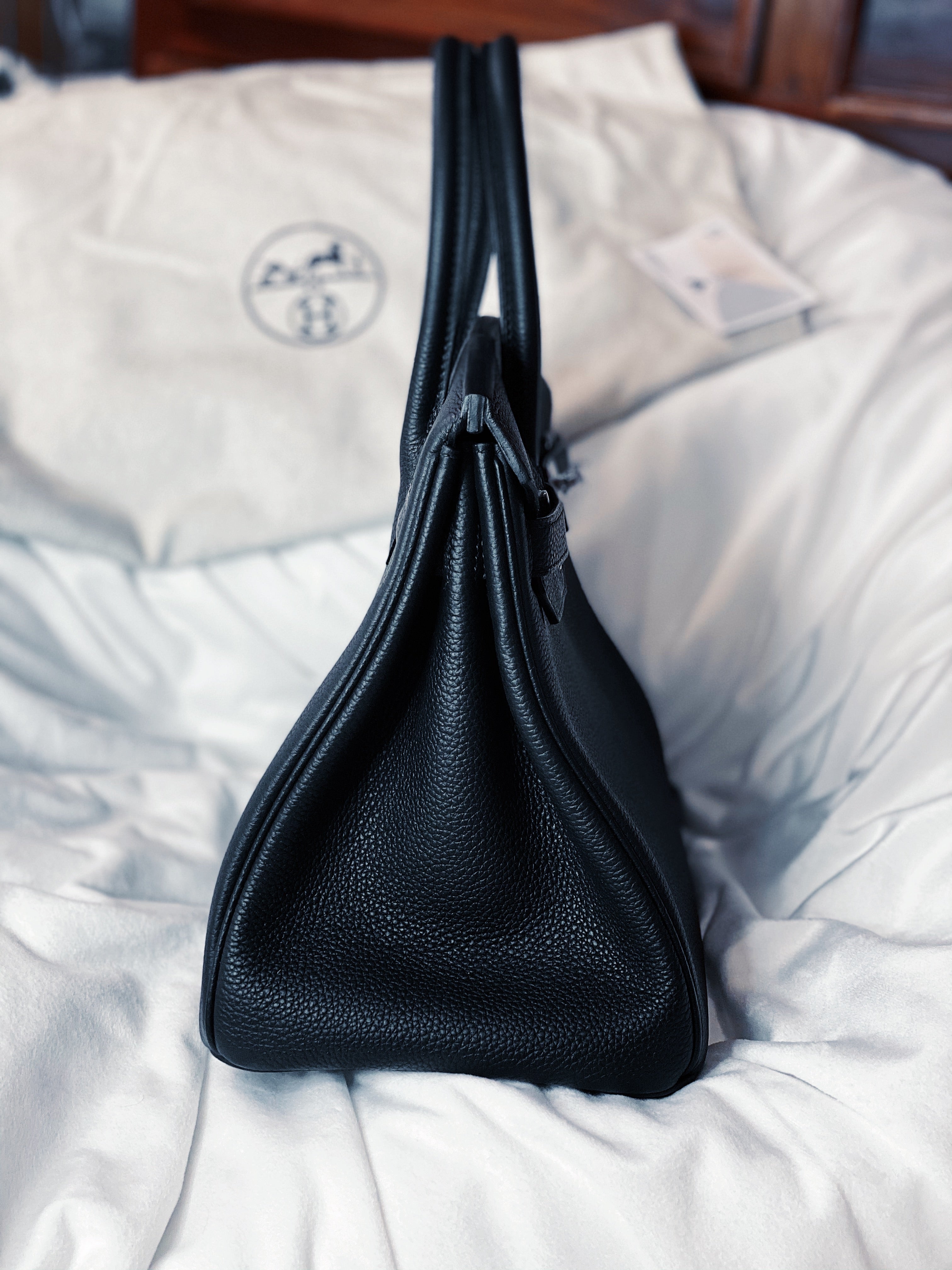 [TOP] HERMES Birkin Togo Leather 30cm - Black & SHW