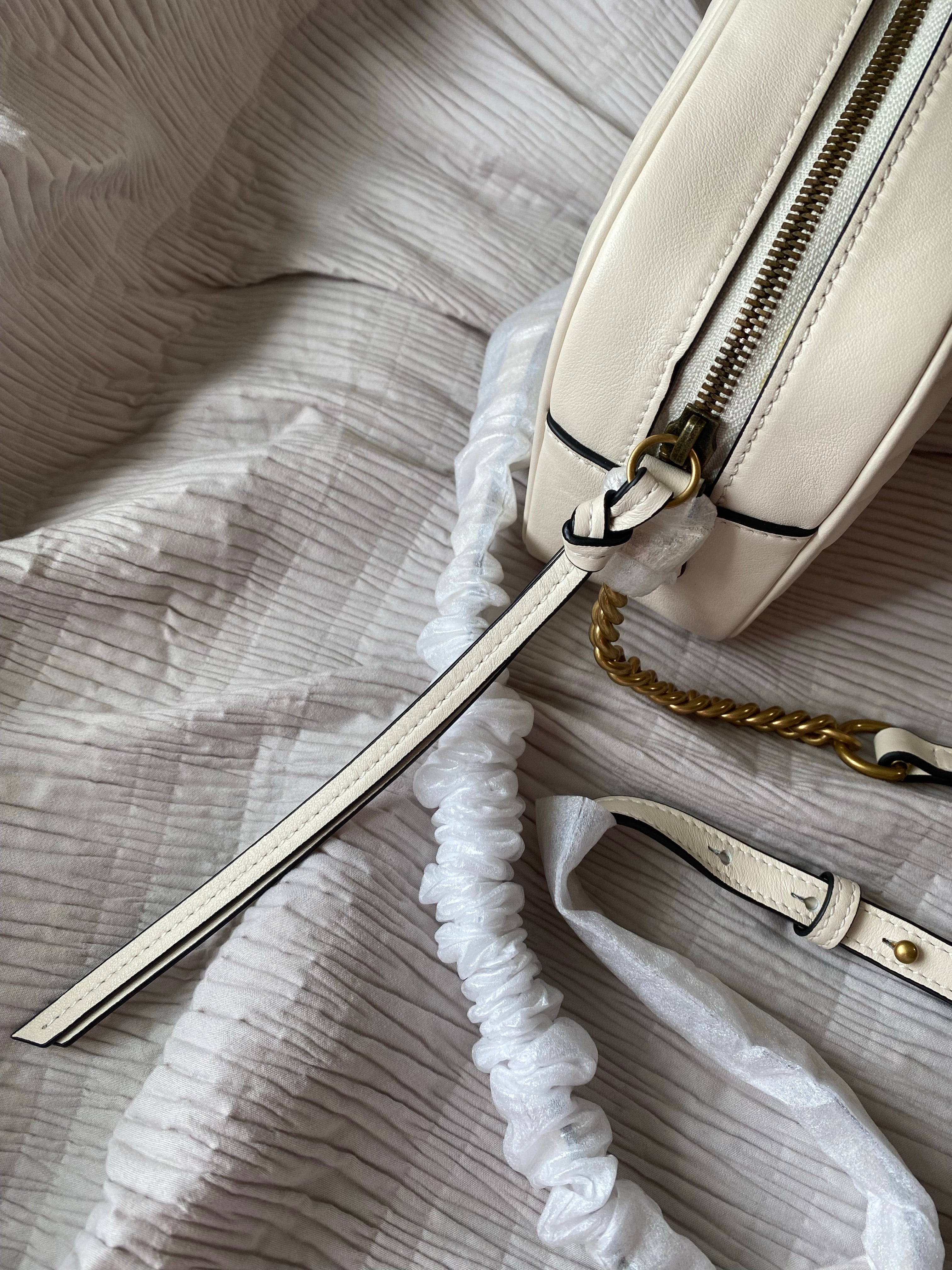 [TOP] GUCCI GG Marmont Bag Matelasse Crossbody Small 26*15*7 - Ivory