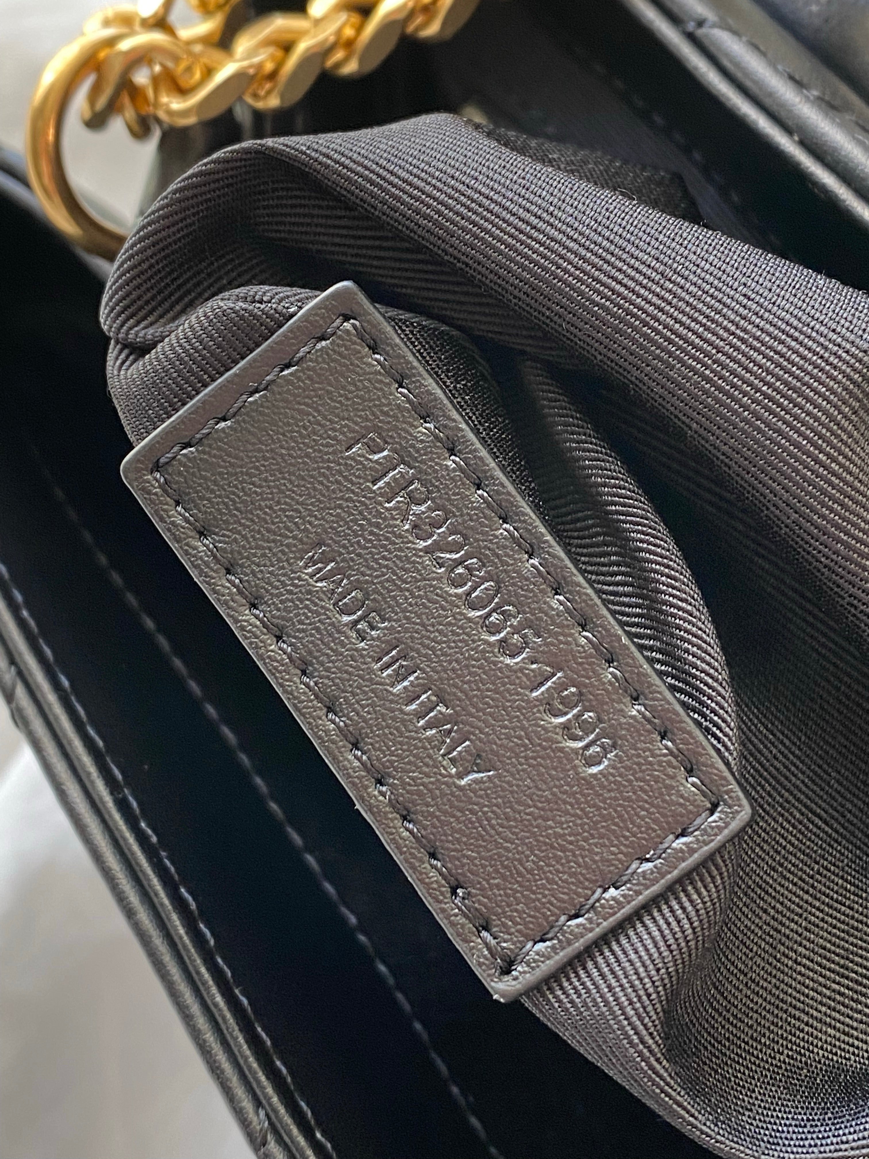 [TOP] Yves Saint Laurent YSL LouLou Bag Medium 25cm - Black w GHW