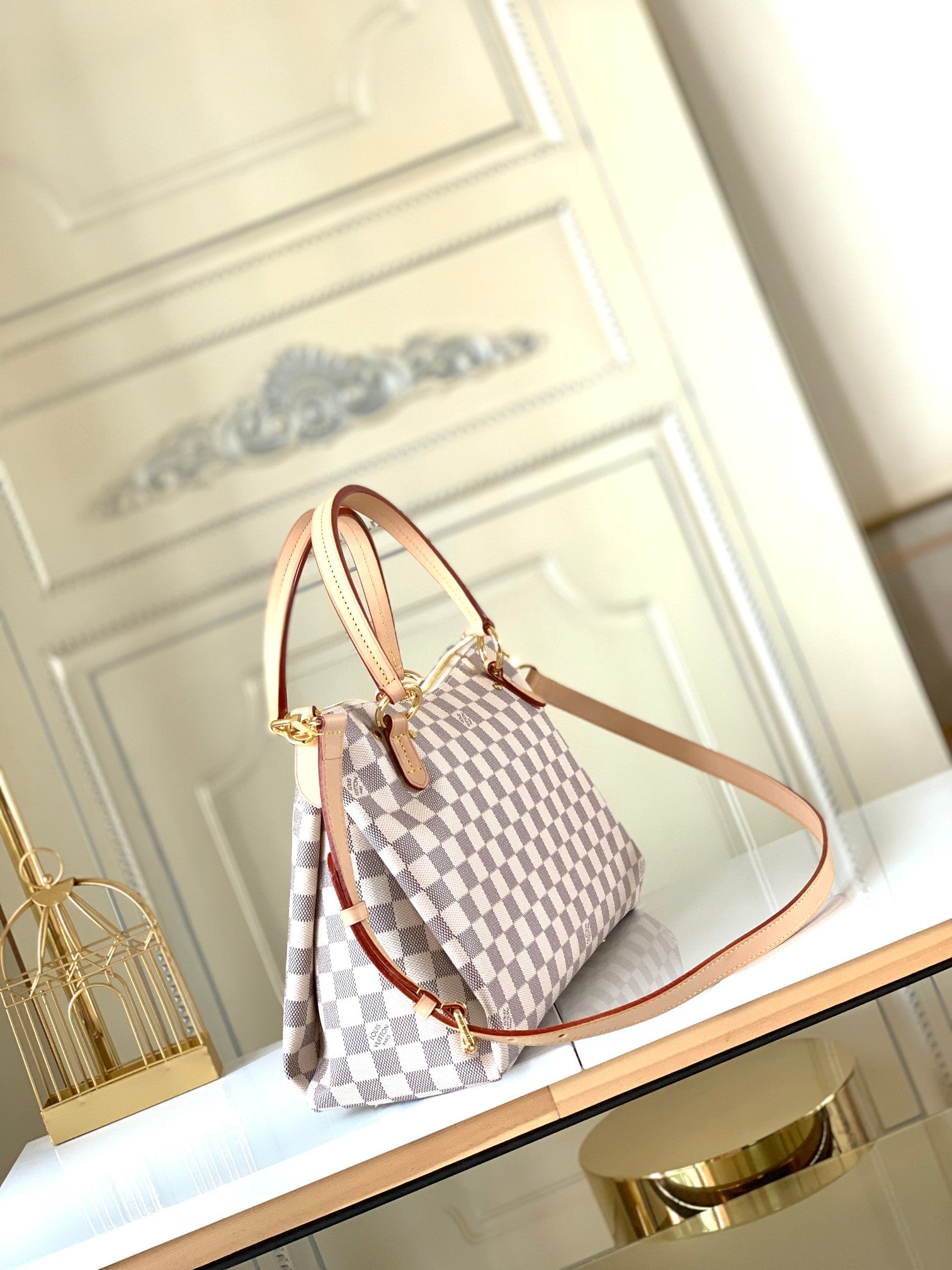 [TOP] Louis Vuitton LV L*V Lymington Damier Azur Bag 35 x 24 x 14cm
