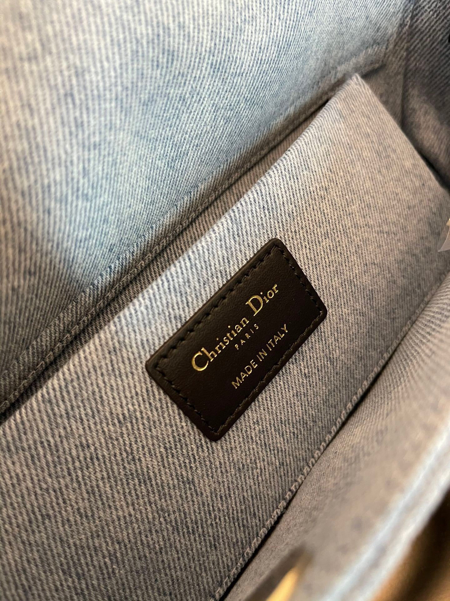 [TOP] Christian Dior Lady D-Joy Bag Cannage Denim - Blue