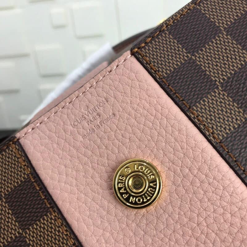 [TOP] Louis Vuitton LV L*V Magnolia Damier Ebene Canvas Bond Street 17× 24×9 cm - Pink