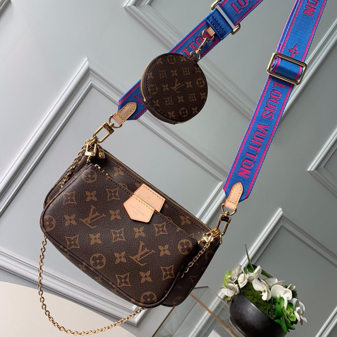[TOP] Louis Vuitton LV LV Multi Pochette Accessories Monogram - BLUE