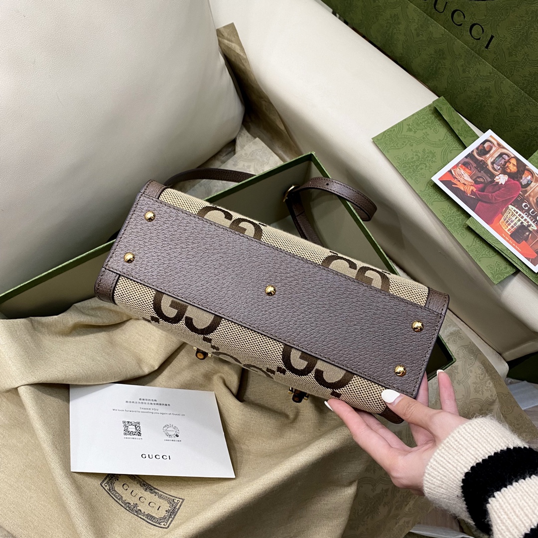 [TOP] GUCCI G*G Diana Double G Pattern Tote Bag-GHW-20x16x10cm/27x24x11cm
