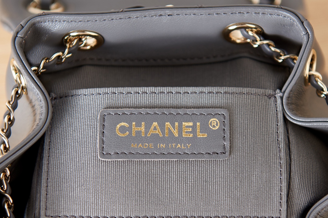 [TOP] CHANEL DUMA BackPack 18×18×12cm - Gray & GHW