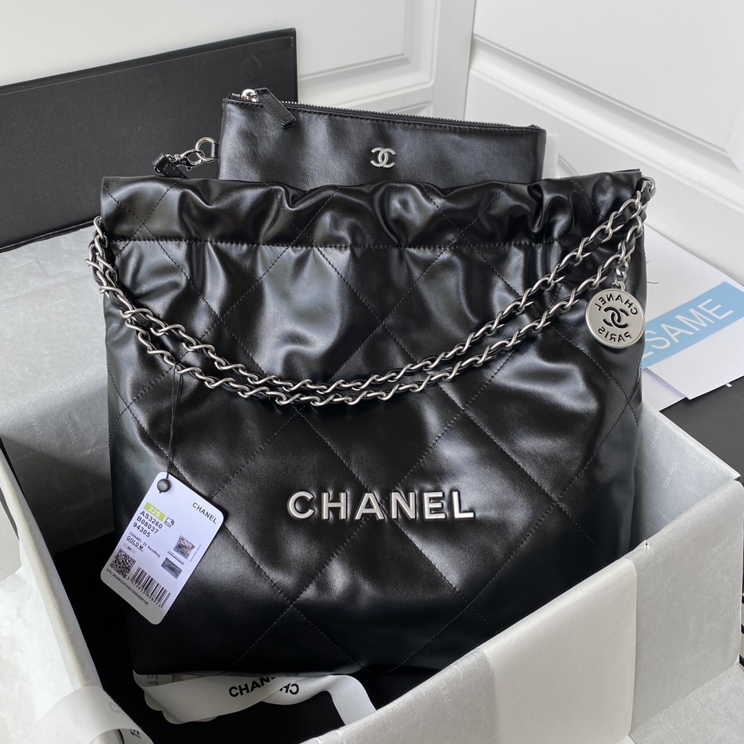 [TOP] CHANEL 22 Bag 35CM - SHW - Black