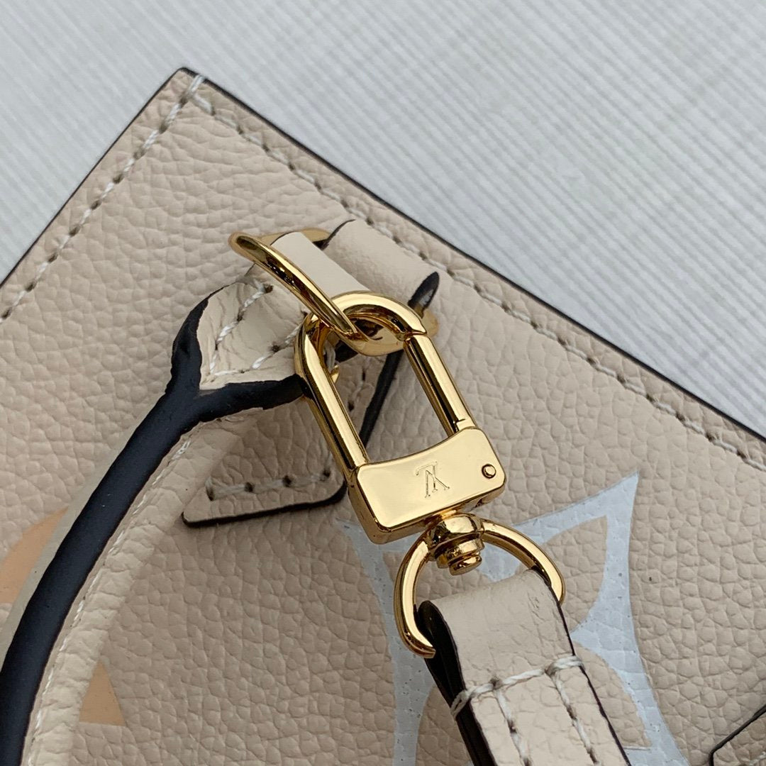 [TOP] Louis Vuitton LV £V Petit Sac Plat Bag By The Pool 20/21/10cm- Cream & Orange