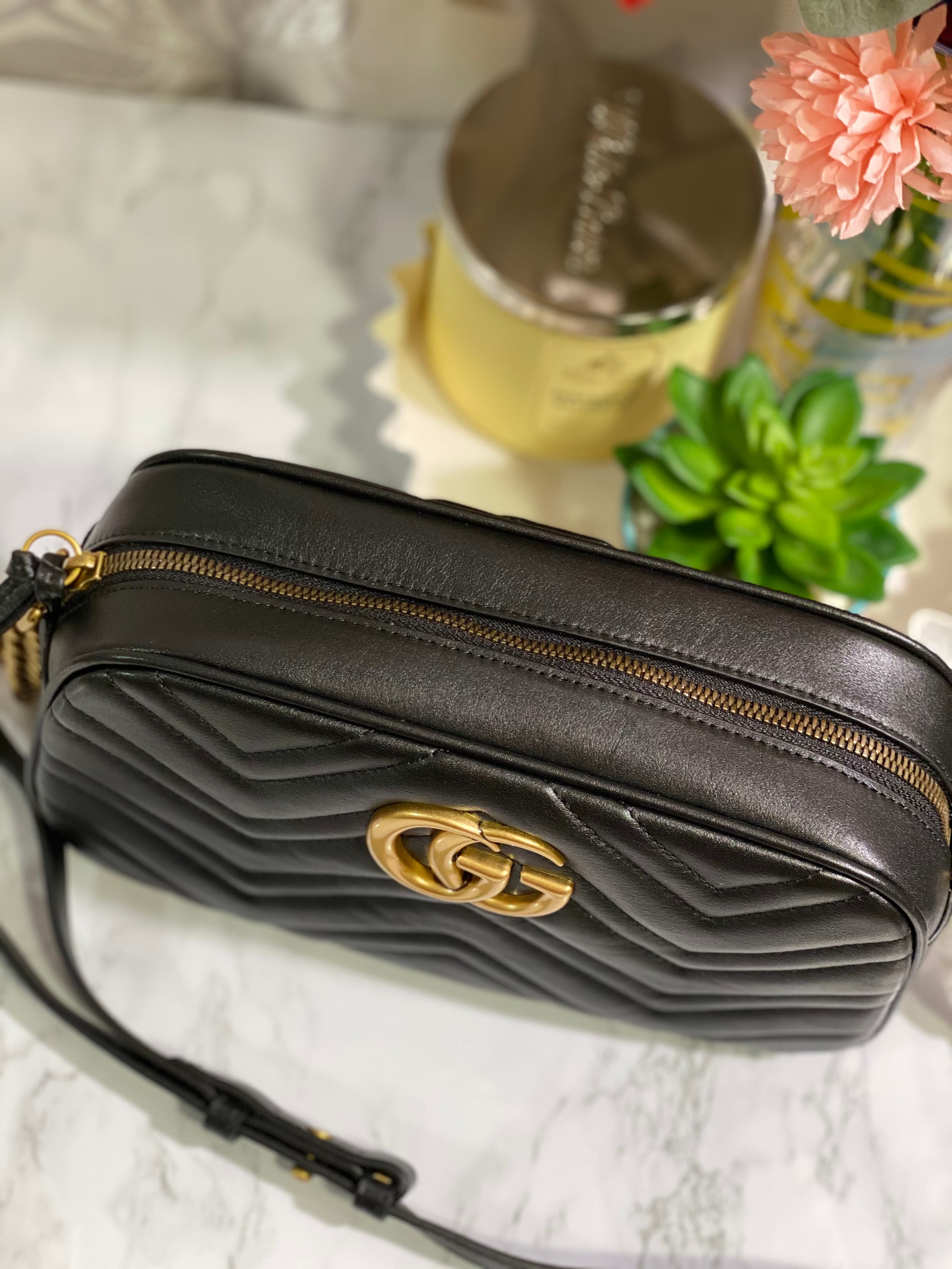 [TOP] GUCCI GG Marmont Bag Matelasse Small 26*15*7 - Black