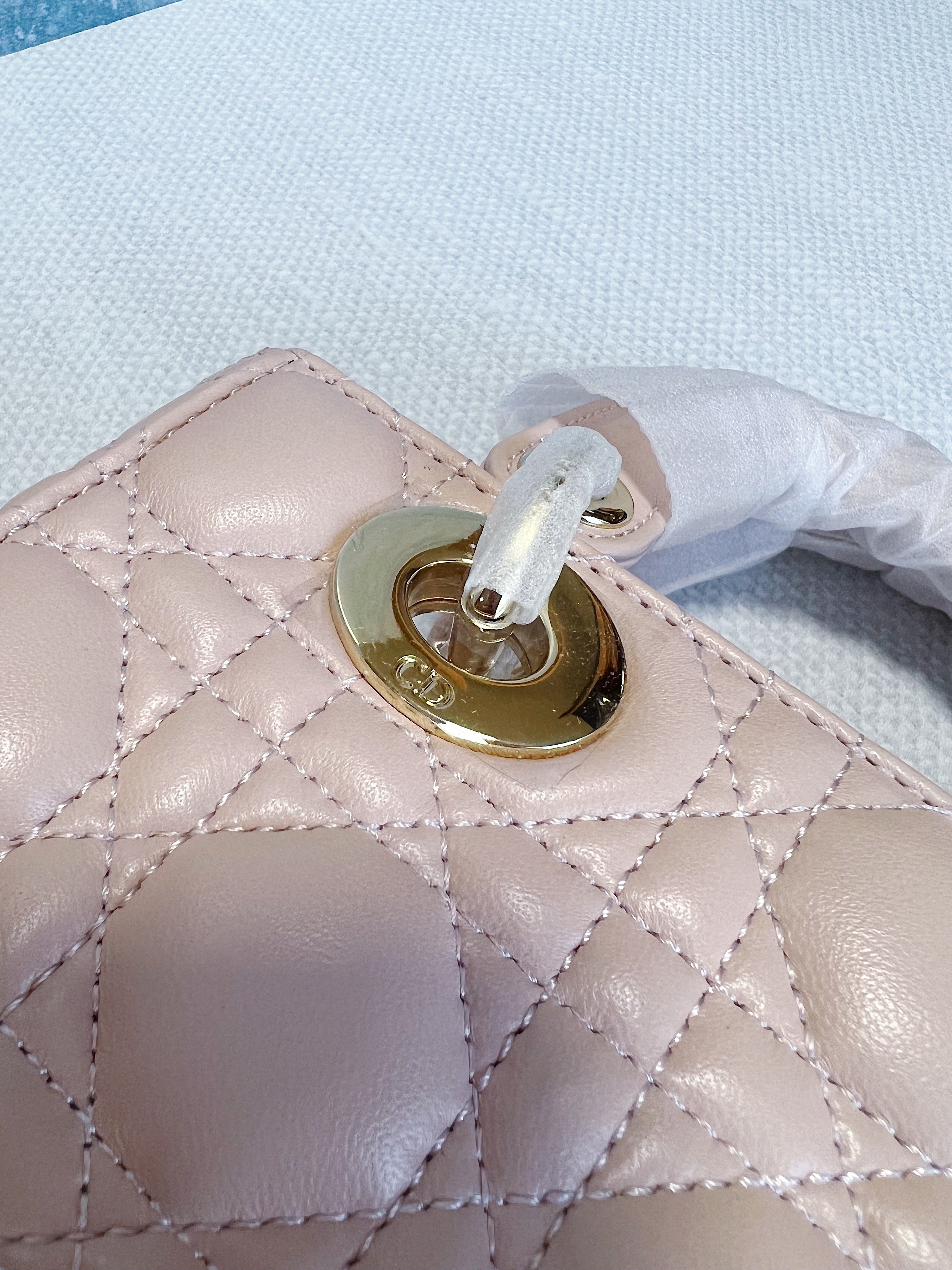 [TOP] Christian Dior Lady Christian Dior Bag ABC - Powder Rose w LGHW