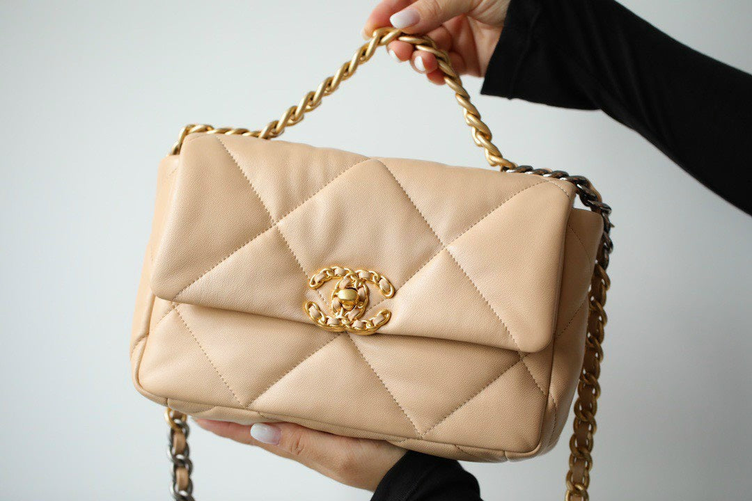[TOP] CHANEL19 Bag Small 26cm - Beige