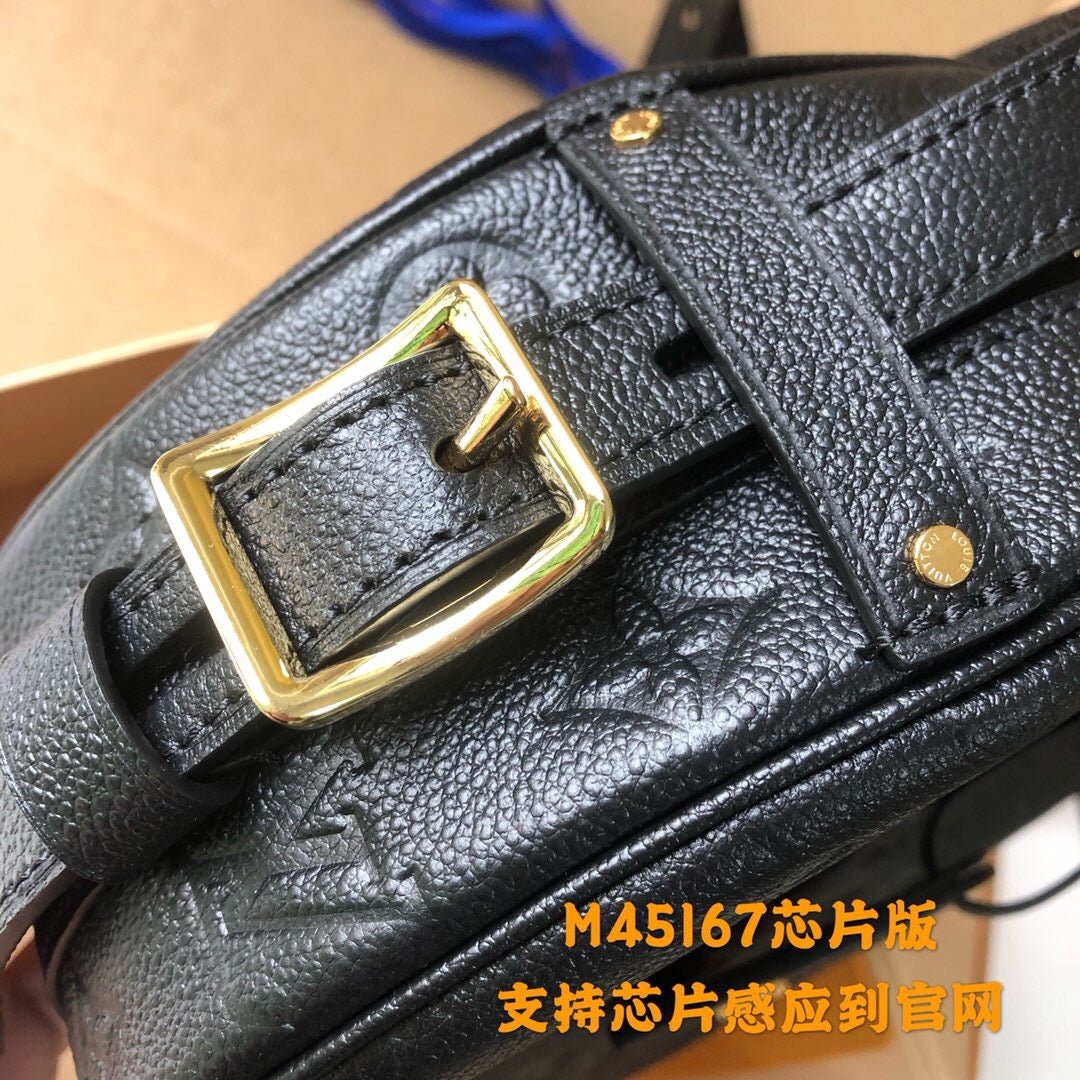 [TOP] Louis Vuitton LV Empreinte Boite Chapeau Souple Bag 20 x 22.5 x 8 cm- Black