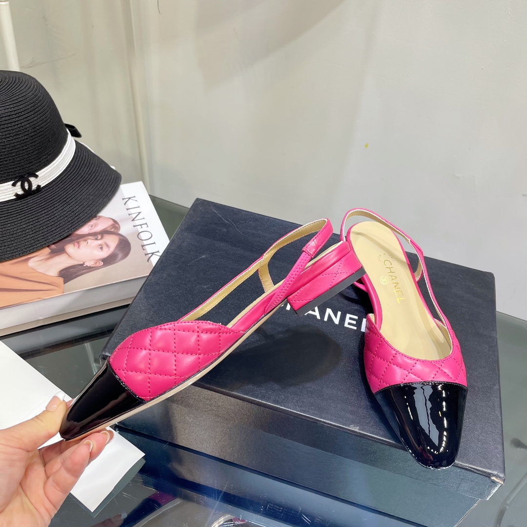 [TOP] CHANEL Two Tone Plaid Flats  - 4 Colours