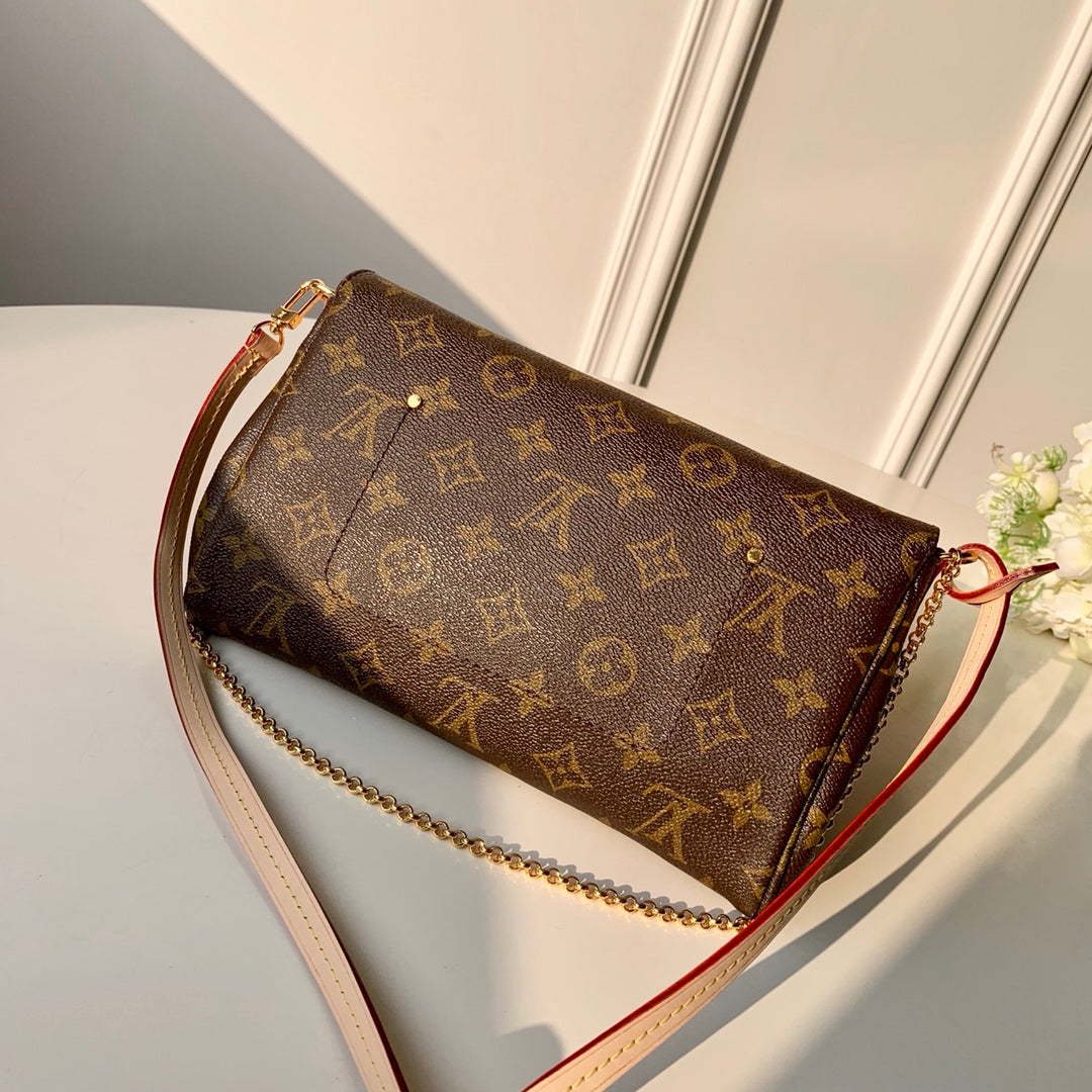 [TOP] Louis Vuitton LV  Favorite  Bag MM 24x15.5x4.5cm-Brown
