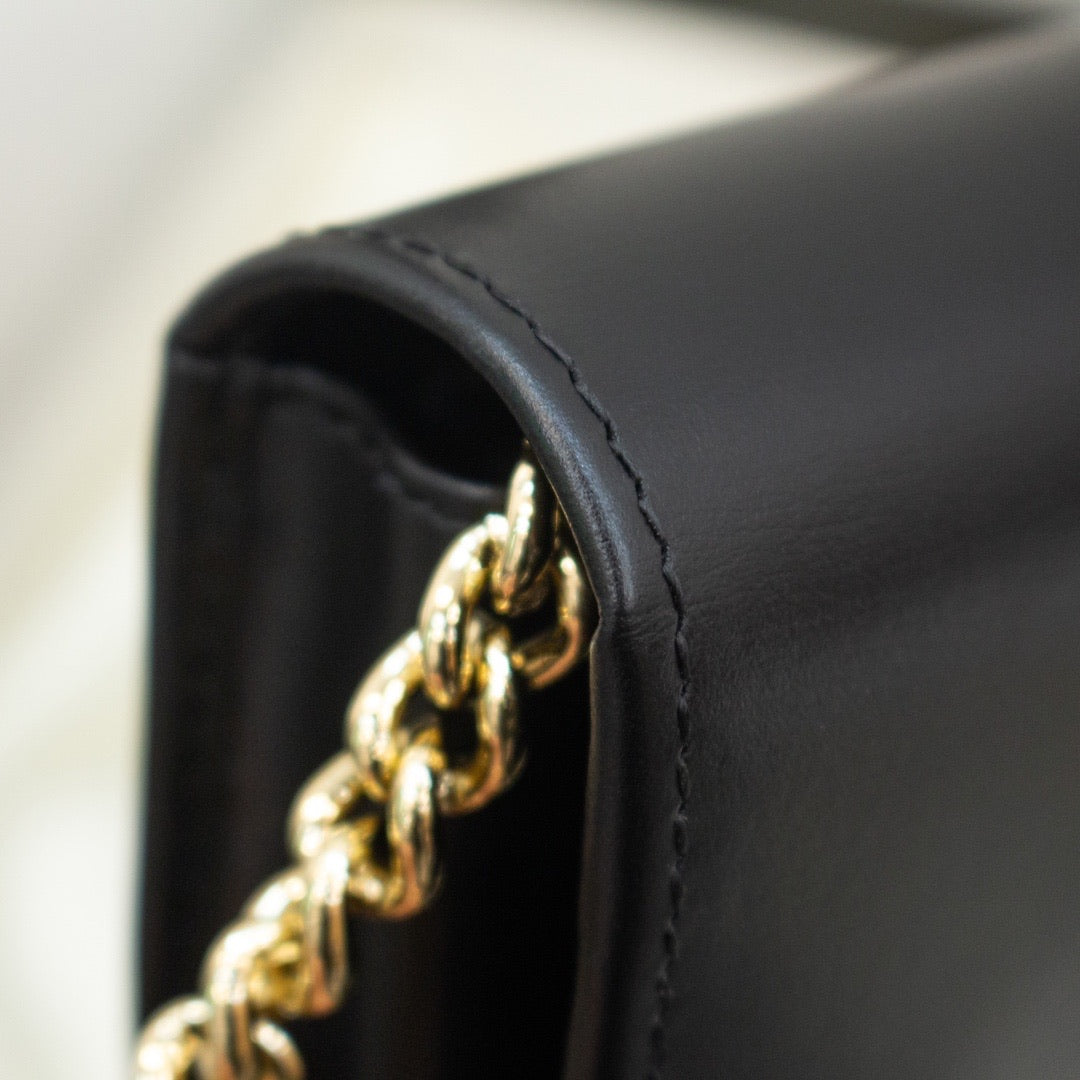 [TOP] GUCCI Horsebit 1955 Wallet With Chain - BLACK