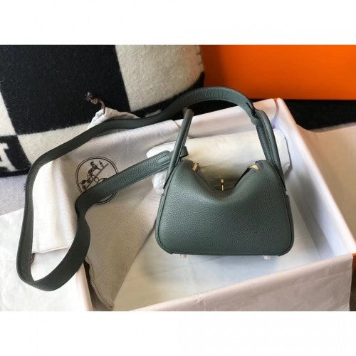 [TOP] HERMES Lindy 20cm - Dark Green