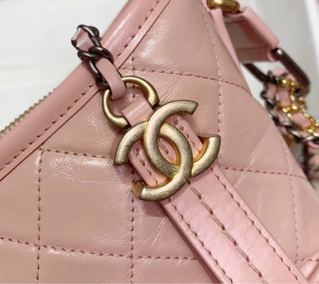 [TOP] CHANEL Gabrielle Hobo Bag Small 20cm - Pink