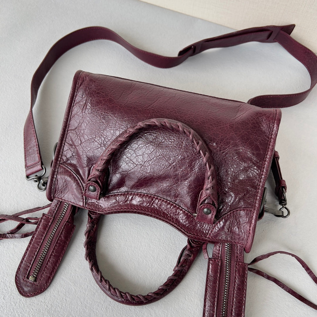 [TOP] BALENCIAGA Classic Small City Bag - Violet Prune