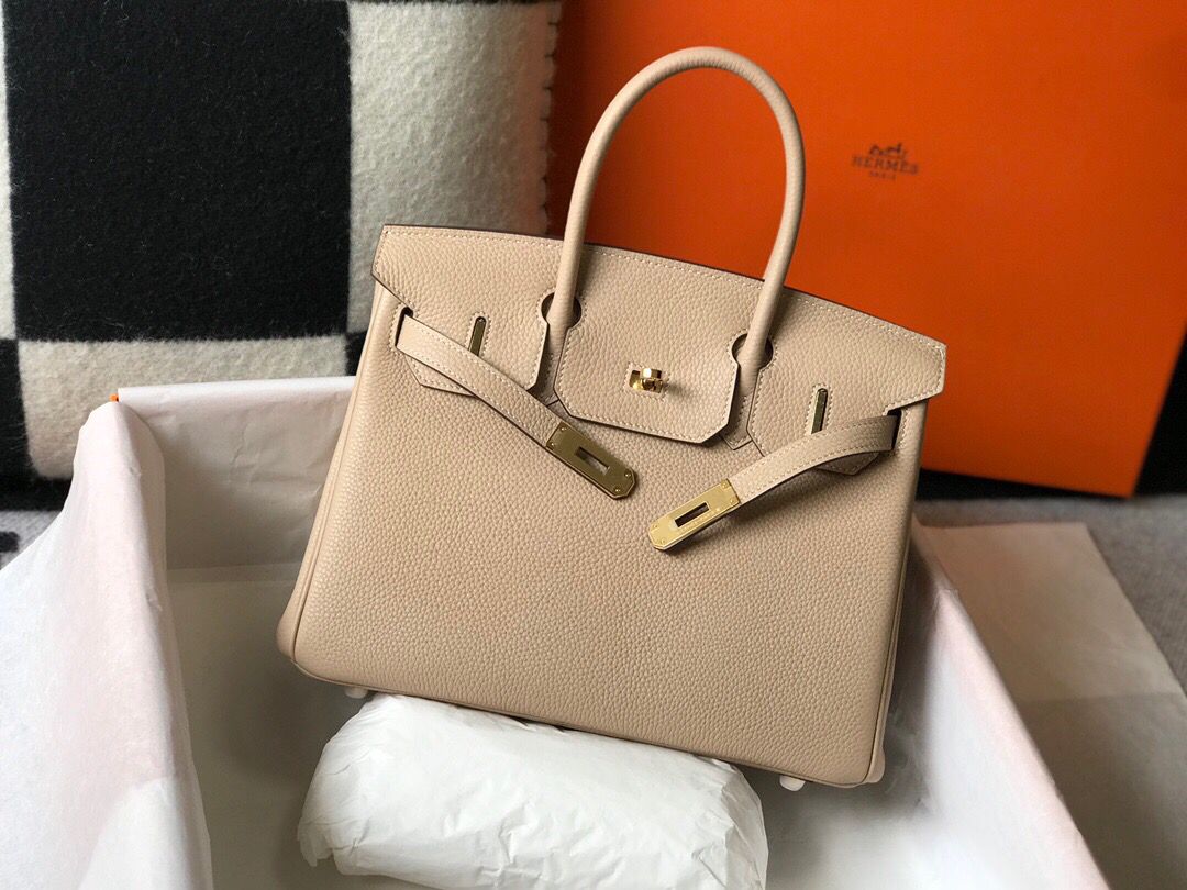 [TOP] HERMES Birkin Togo 30cm - Beige