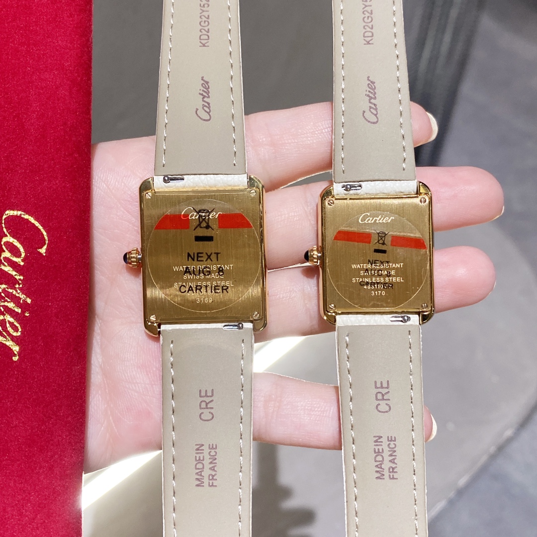 [TOP] Cartier TankSolo Watches  - White